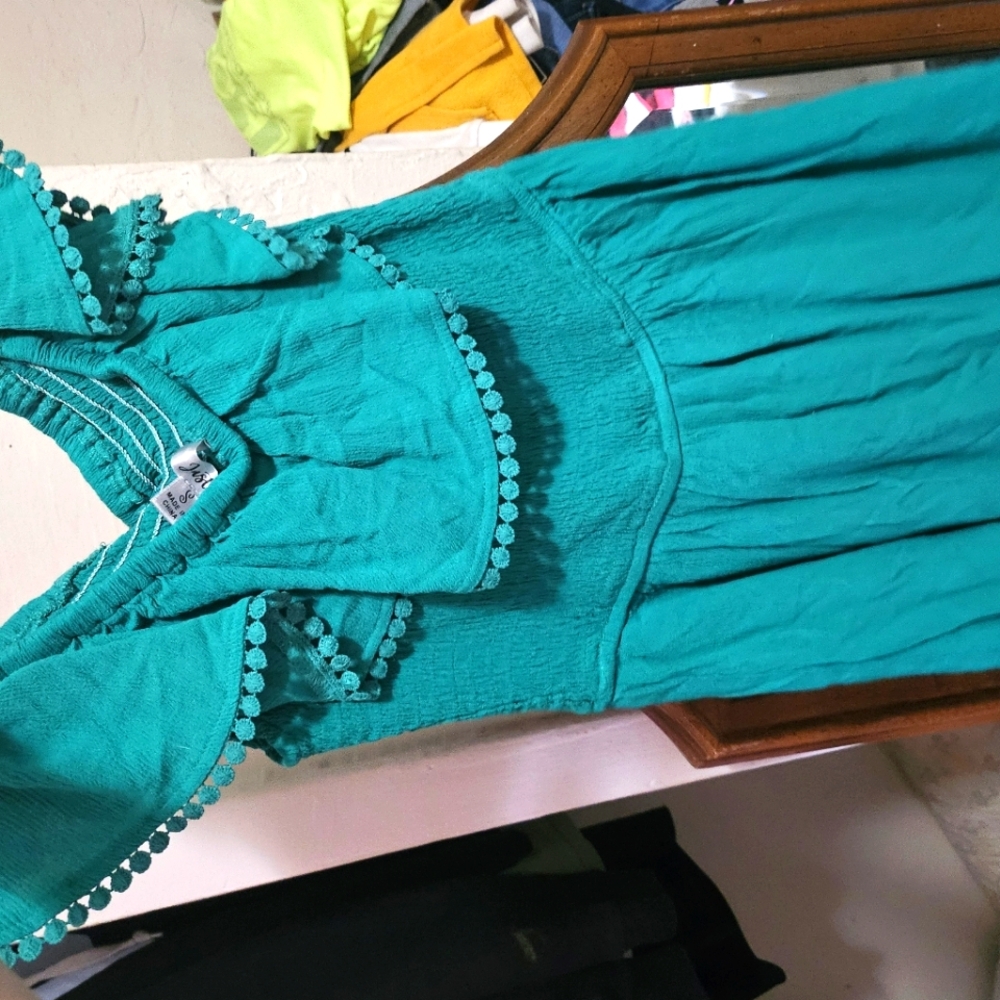 Charming Teal Kids Dress